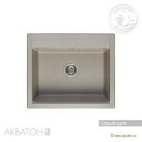 Мойка кухонная АКВАТОН Делия 60, серый шелк Мойка кухонная АКВАТОН Делия 60, серый шелк